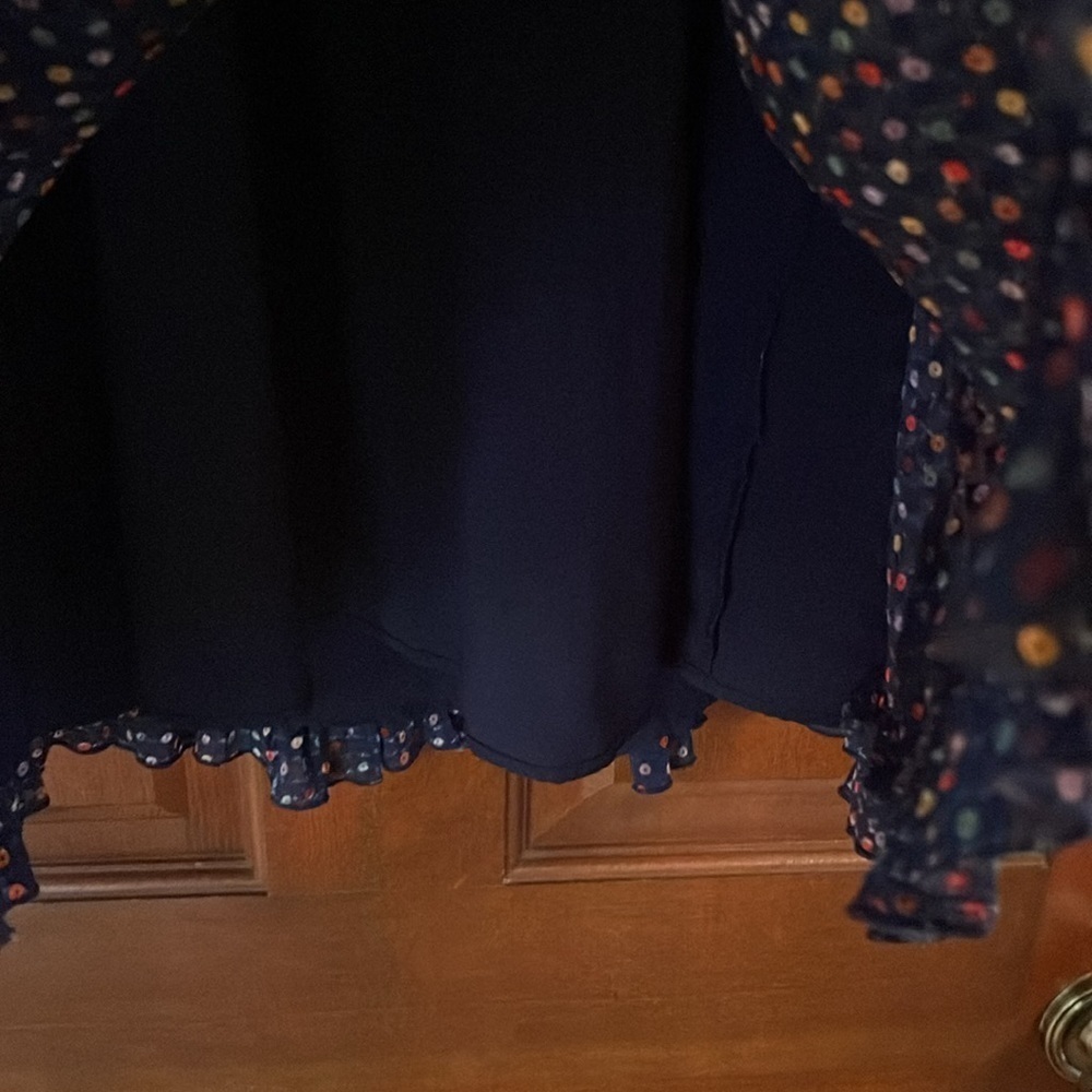 Madewell dot ruffle dress navy size 00 - Picture 5 of 7